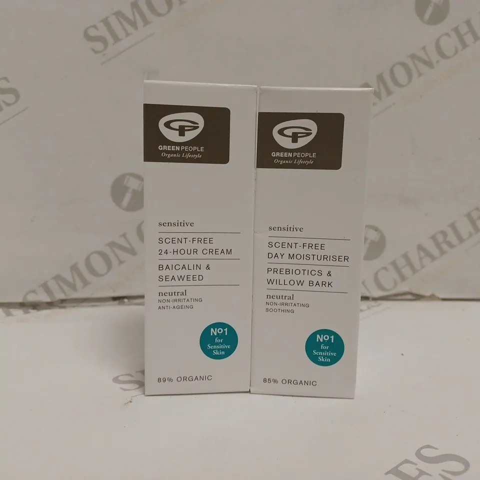 2 BOXED GREEN PEOPLE SCENT-FREE 24-HOUR CREAM