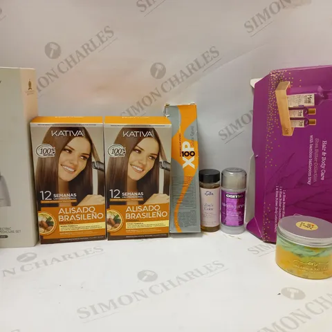 LOT OF APPROX 10 ASSORTED BEAUTY ITEMS TO INCLUDE THISWORKS PILLOW SPRAY, OSMO SHINE DEFINER, NEAL'S YARD HAND CREAM, ETC