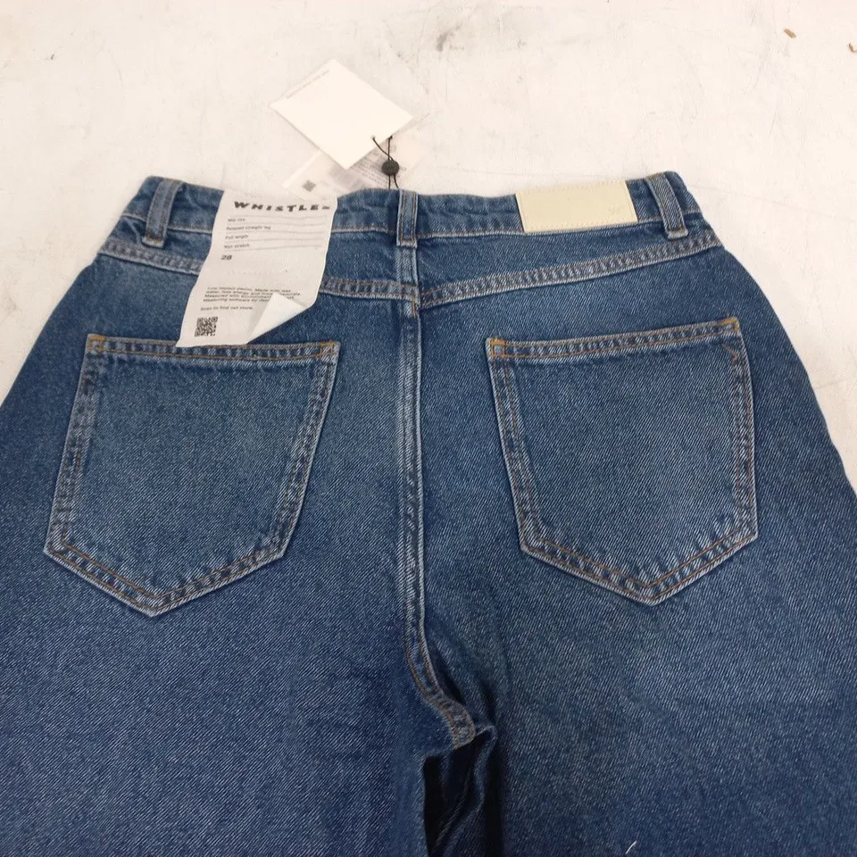 WHISTLES PETITE STRAIGHT FULL LENGTH JEANS - UK 28