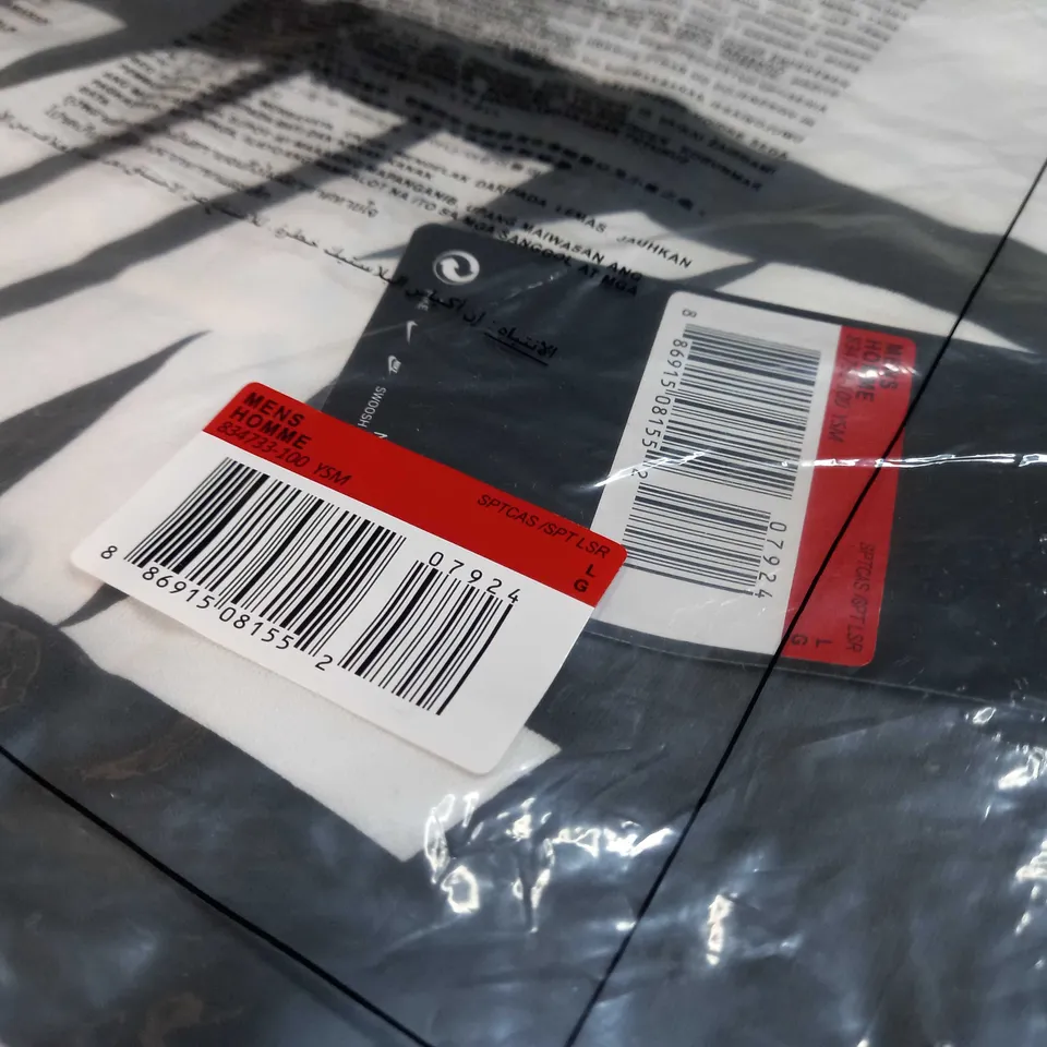 PACKAGED NIKE MENS NAVY/WHITE LOGO TEE - LARGE