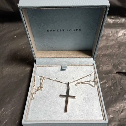 ERNEST JONES CROSS PENDANT NECKLACE 