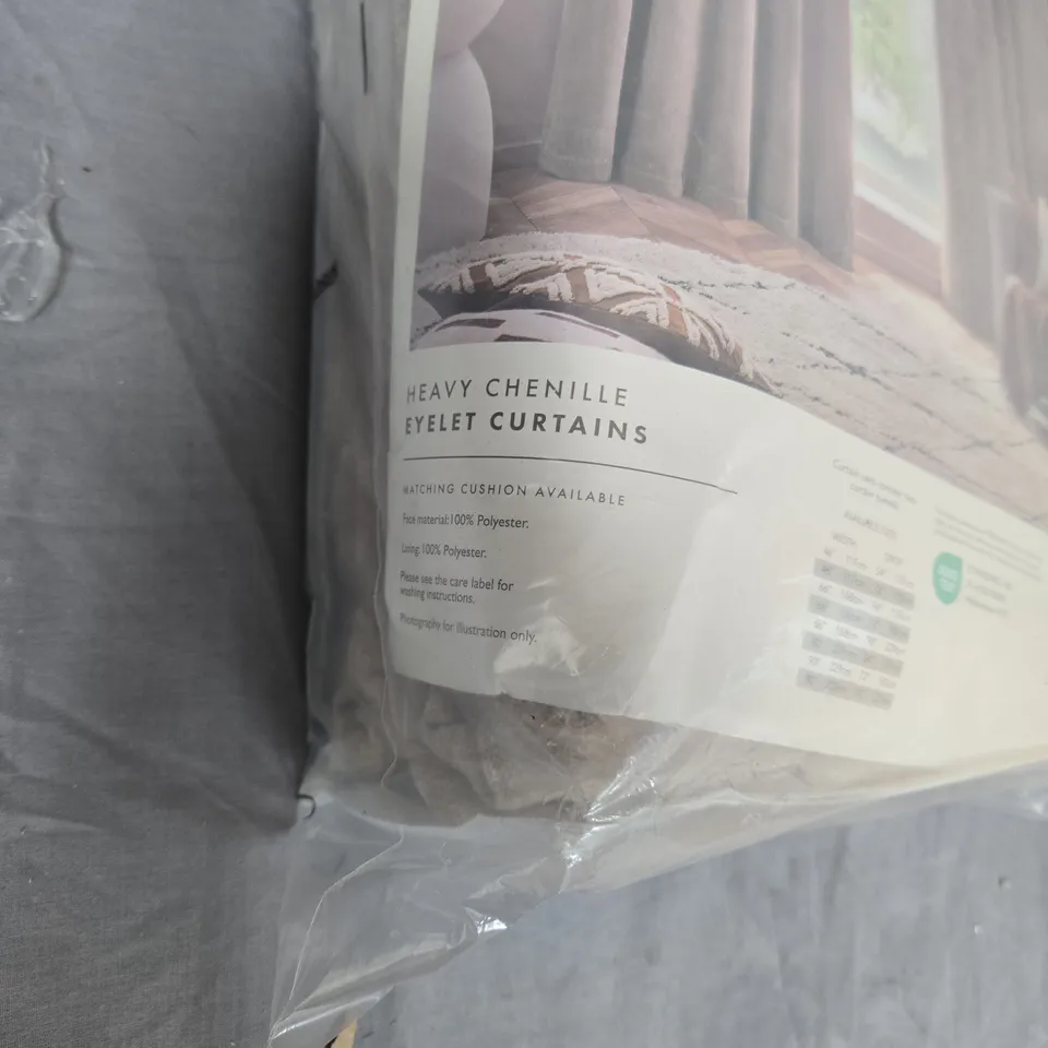 HEAVY CHENILLE CURTAINS EYELET