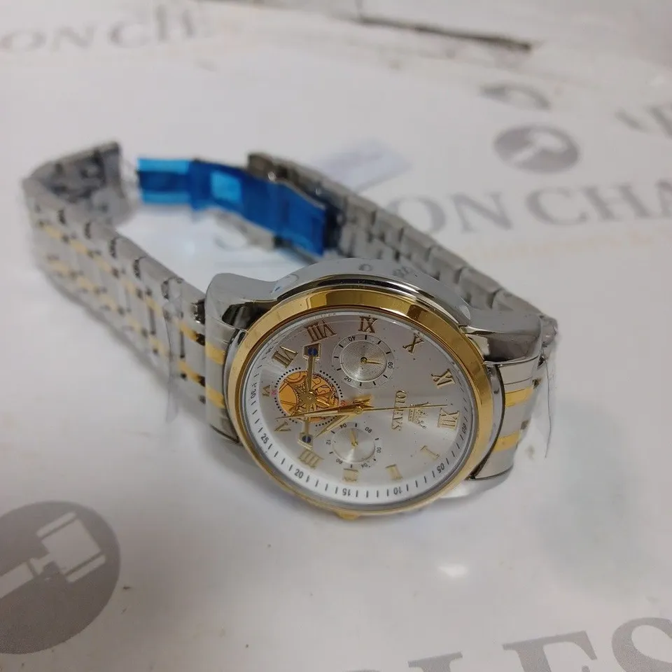 OLEVS STAINLESS STEEL DIAL CHRONOGRAPH MOVEMENT WATCH 