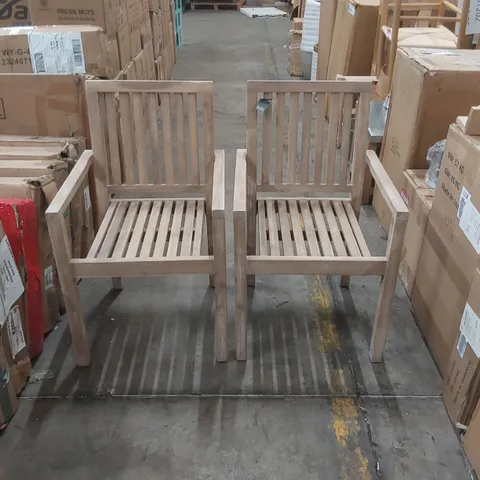 PORTHALLOW DINING CHAIRS SET OF 2 NATURAL ACACIA