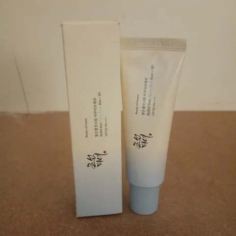 BOXED BEAUTY OF JOSEON RELIEF SUN AQUA FRESH RICE+B5 (50ML)