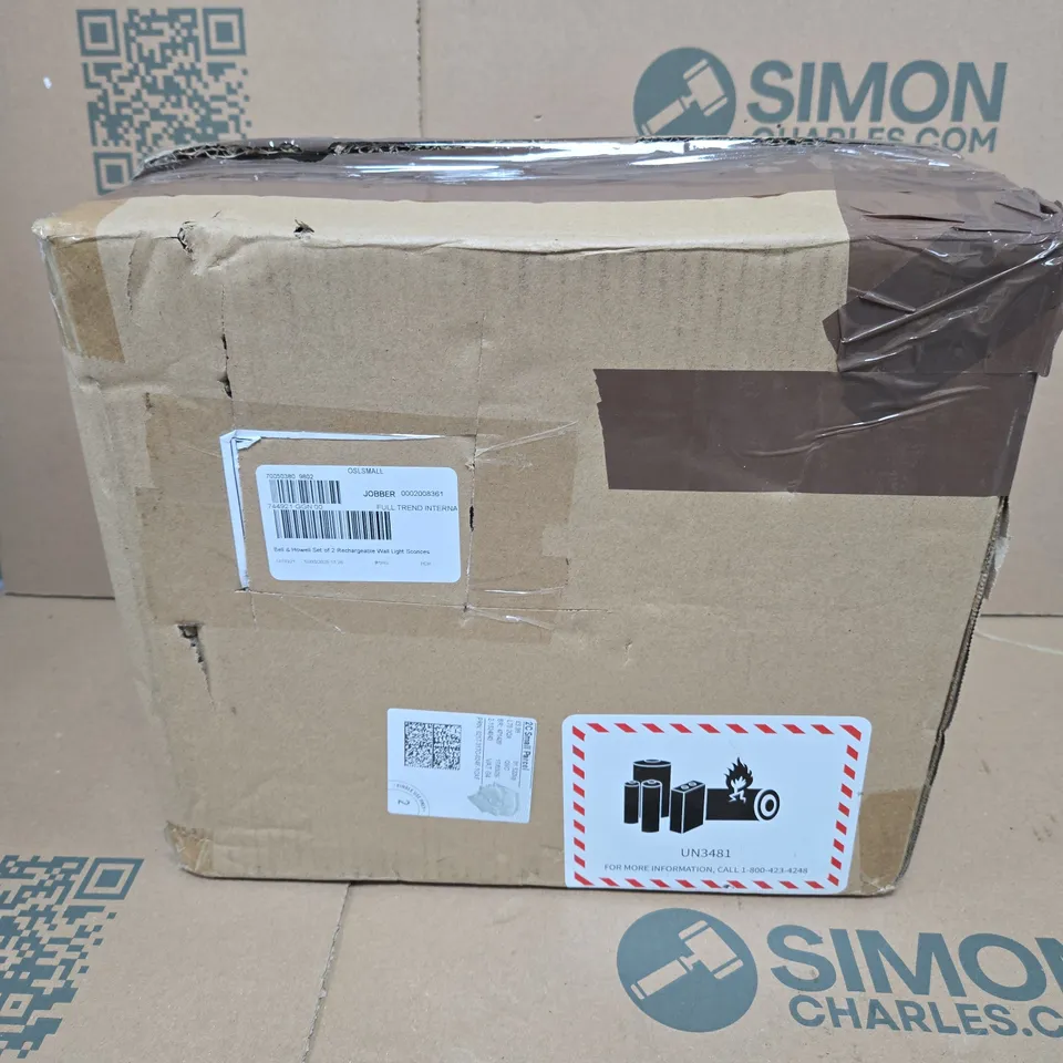 BELL & HOWELL SET OF 2 RECHARGEABLE WALL LIGHT SCONCES