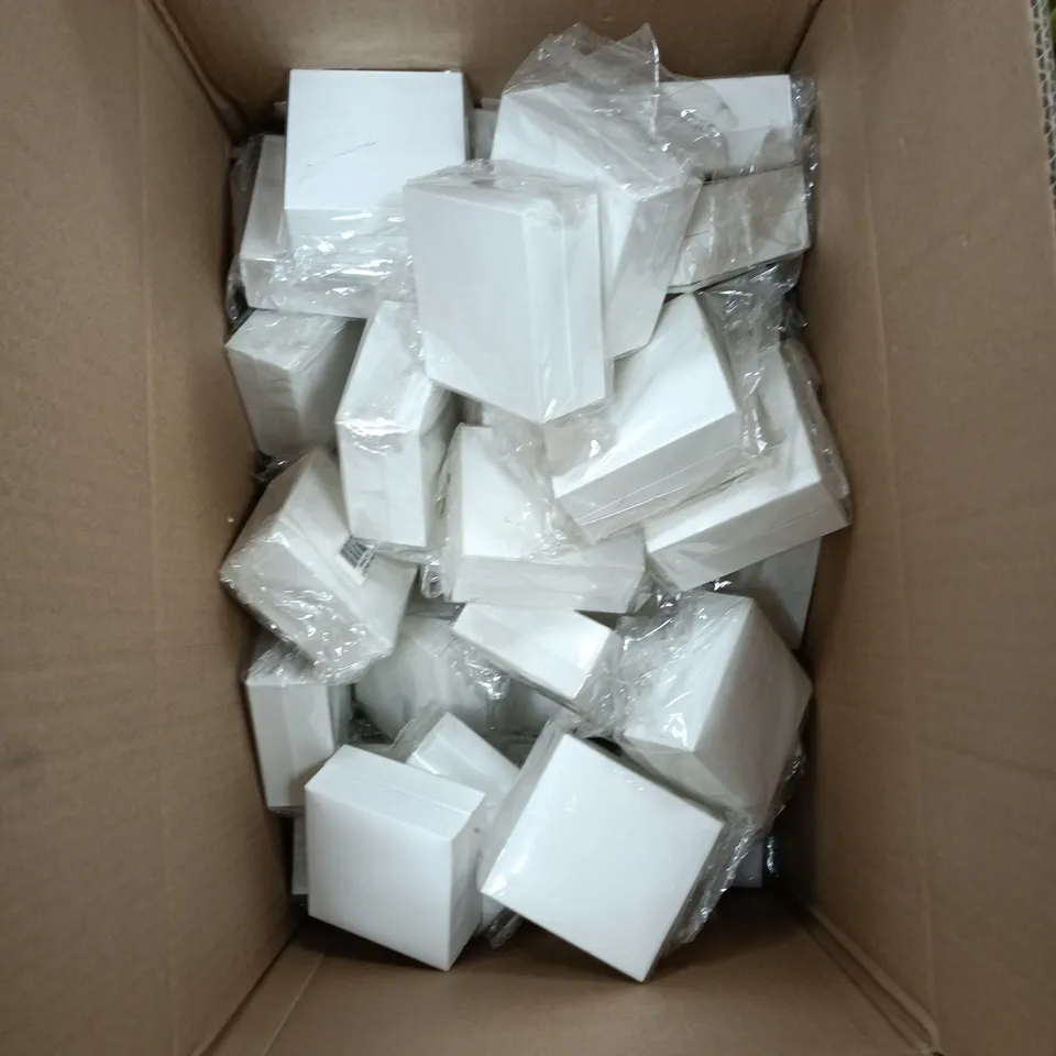 BOX OF ASSORTED EMPTY JEWELRY BOXES.