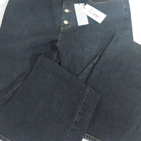 SONIA RYKIEL STONE BLACK HIGH WAIST STRETCH JEANS - 44