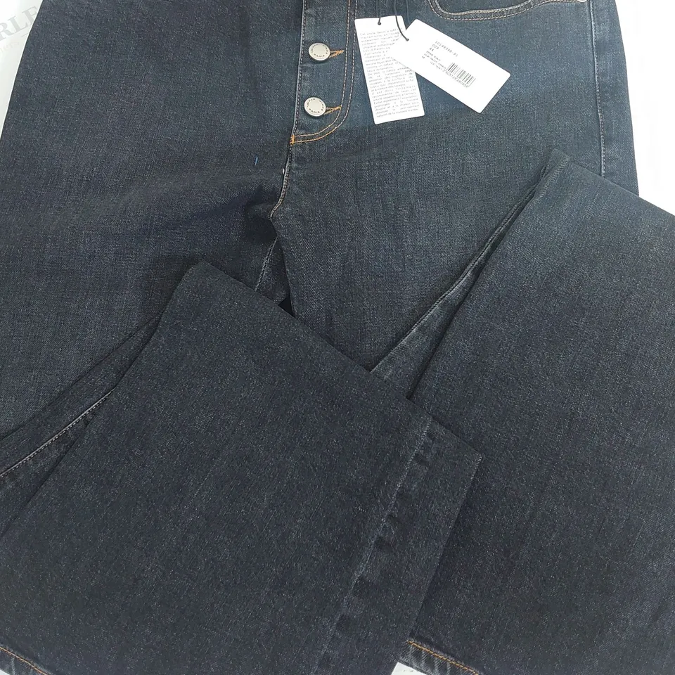 SONIA RYKIEL STONE BLACK HIGH WAIST STRETCH JEANS - 44