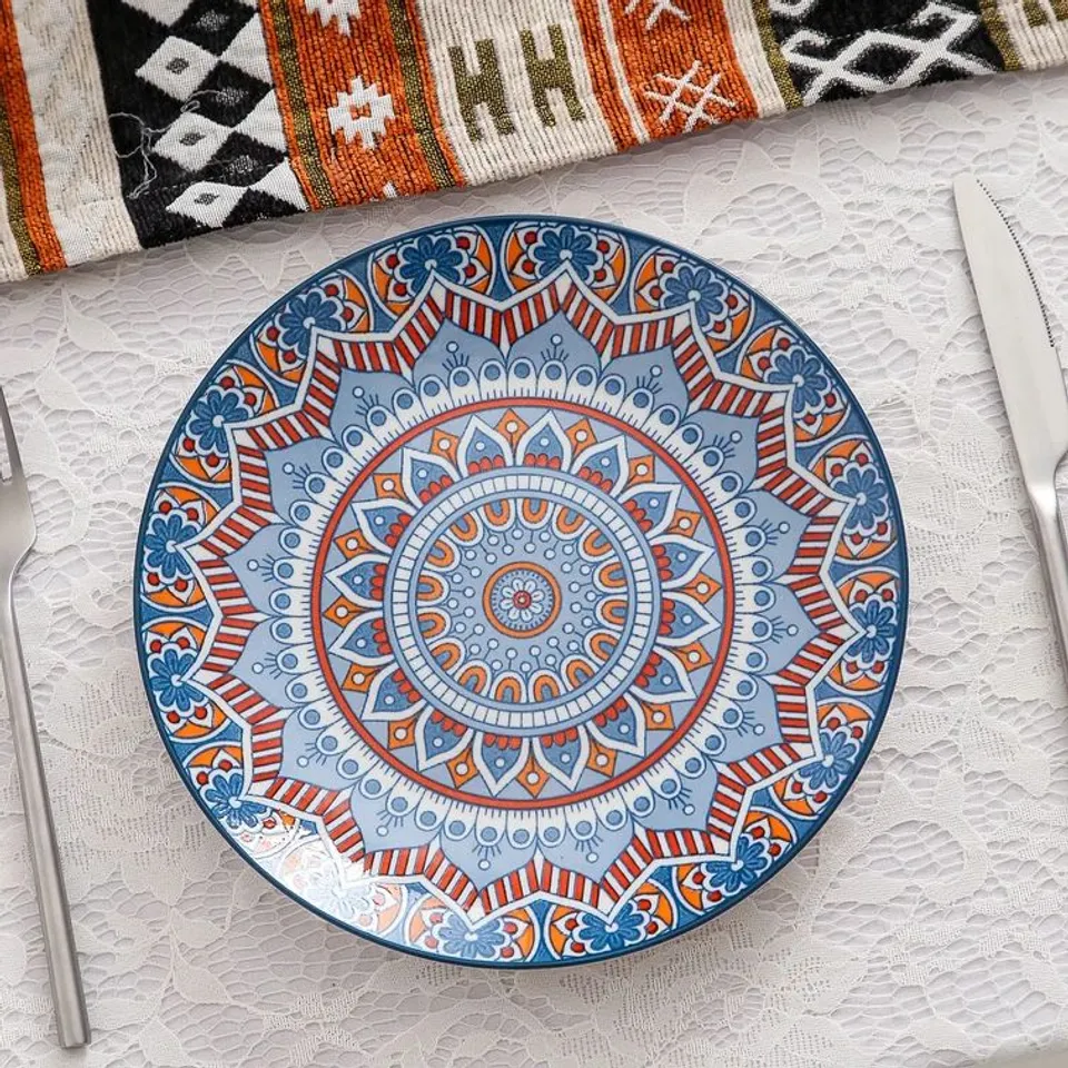 BOXED MANDALE 21.2CM PORCELAIN DESSERT PLATE