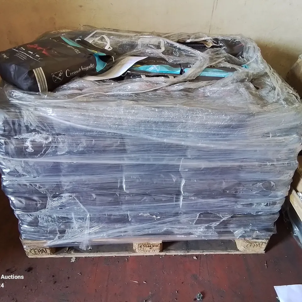 PALLET CONTAINING APPROXIMATELY 80 X 3KG BAGS OF COCONUT BARBECUE BRIQUETTES 