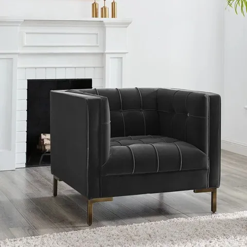 BOXED ISABELLA UPHOLSTERED CLUB CHAIR IN GREY
