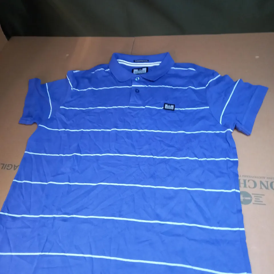MEN WEEKEND OFFENDER STRIPPED POLO SHIRT SIZE M