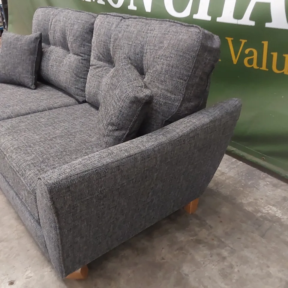 HALSTOW 2 SEATER FABRIC SOFA - CHARCOAL  RRP £899