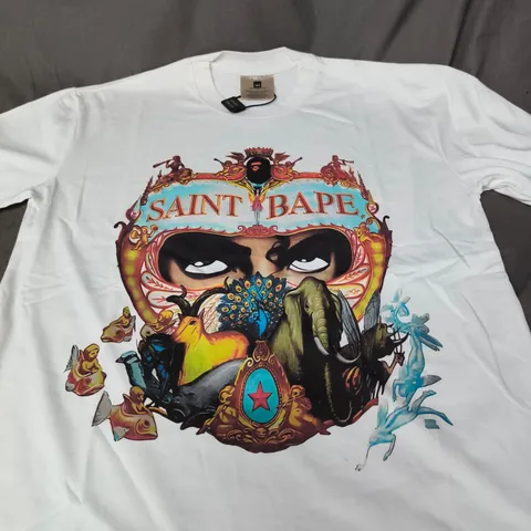 A BATHING APE X SAINT GENRATION TEE - SIZE M 
