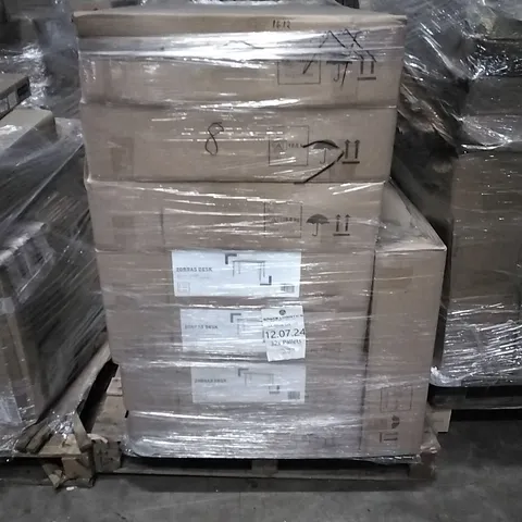 PALLET OF ZORRAS DESK WALNUT VENEER QUICK AND EASY ASSEMBLY.