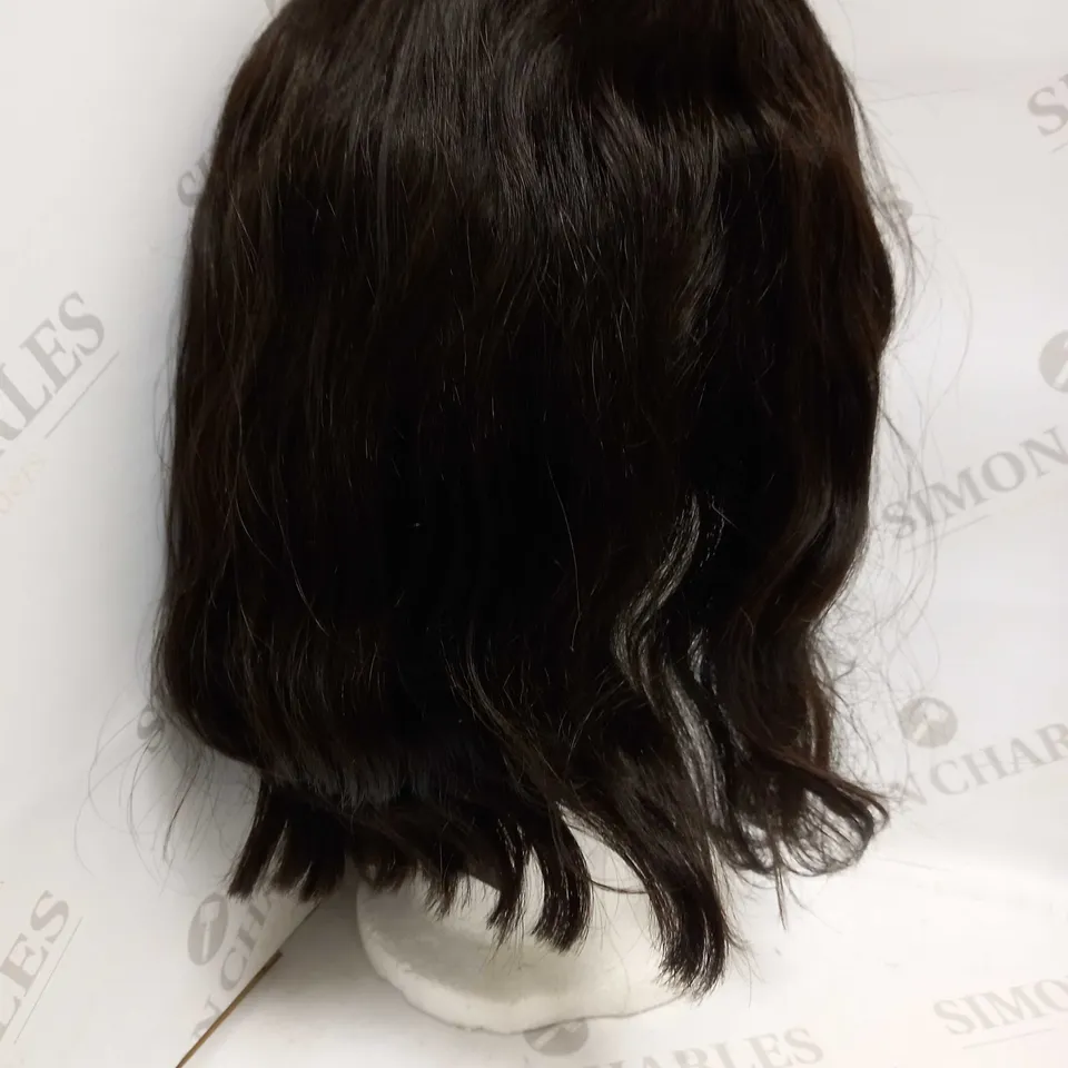 NUOLAWIGS MARIA LONG BOB DARK BROWN LACE FRONT HUMAN HAIR WIG