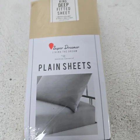 SUPER DREAMER PLAIN SHEETS – KING DEEP FITTED SHEET