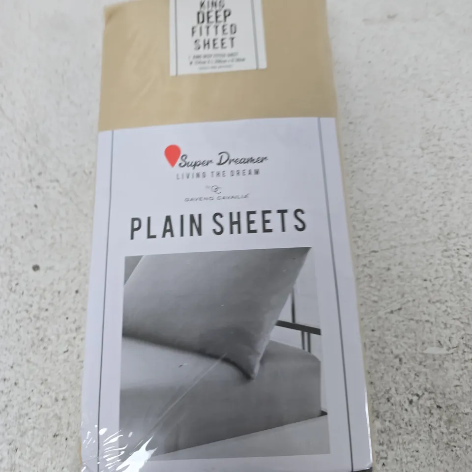 SUPER DREAMER PLAIN SHEETS – KING DEEP FITTED SHEET