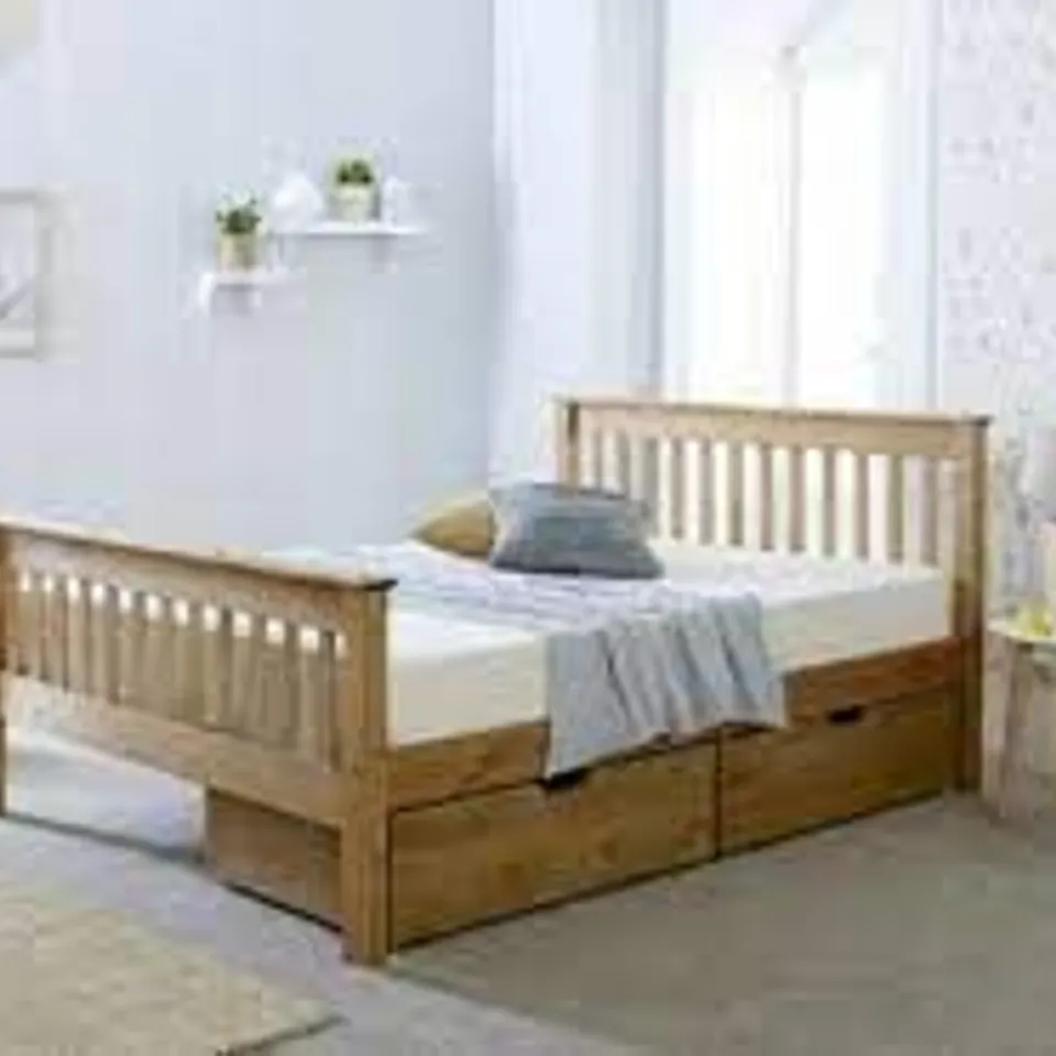 BOXED SOMERSET 5 FT KINGSIZE BED , INCOMPLETE BOX 1 OUT OF 2 , NO BOX 2 