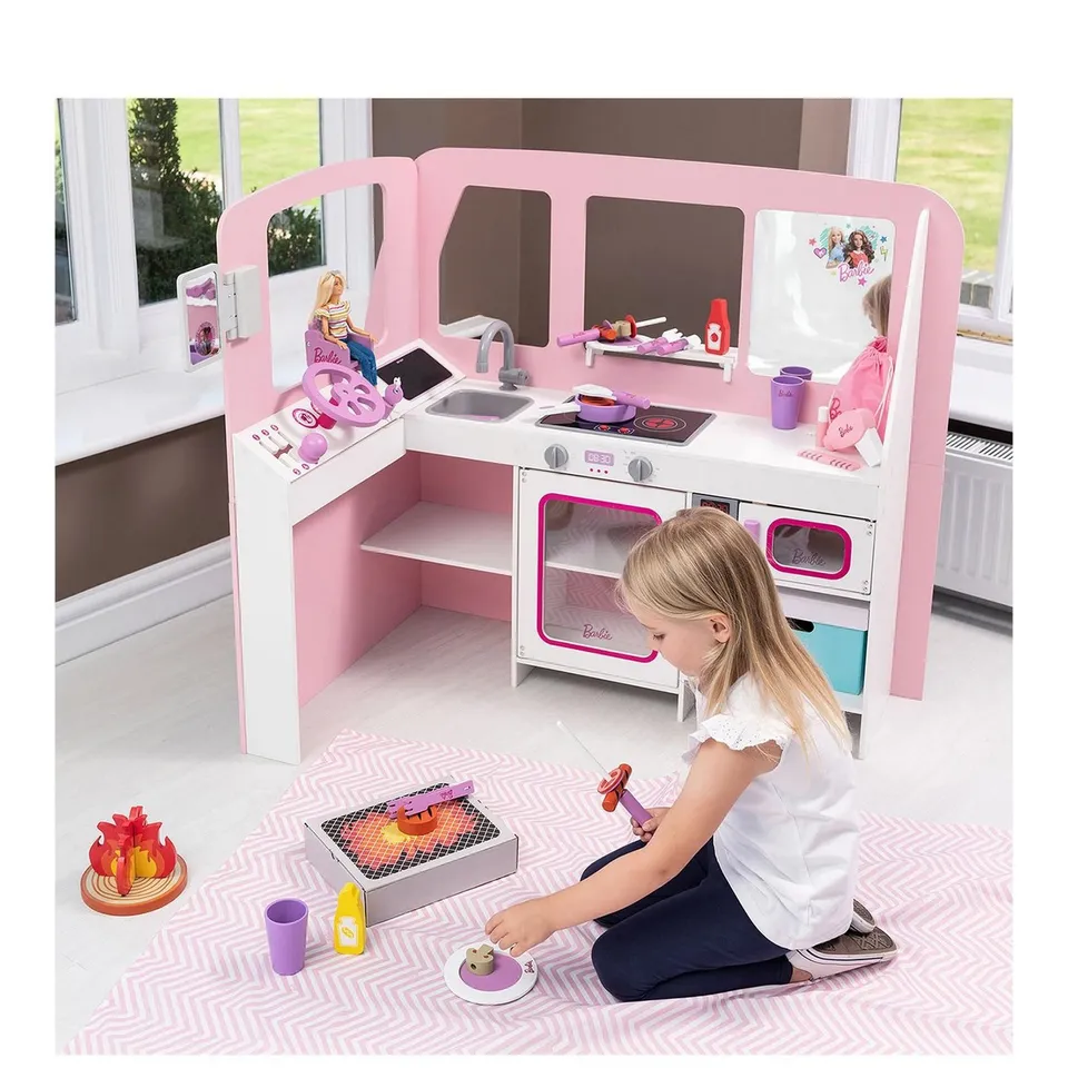BOXED BARBIE DELUXE WOODEN CAMPERVAN WITH ACCESSORIES [COLLECTION ONLY] RRP £100