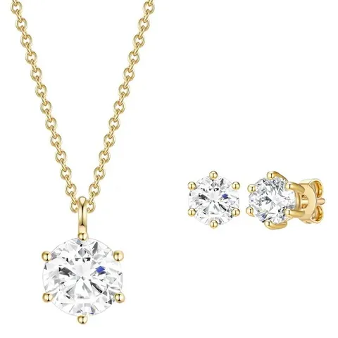 RAFAELA DONATA STERLING SILVER NECKLACE AND EAR RING SET IN BOX