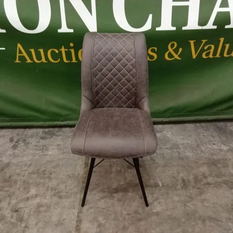 EMERSON DINING CHAIR IN GREY LEATHER