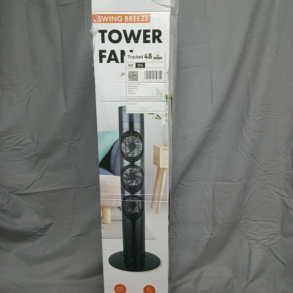 HOMESMART SWING BREEZE TOWER FAN – BLACK