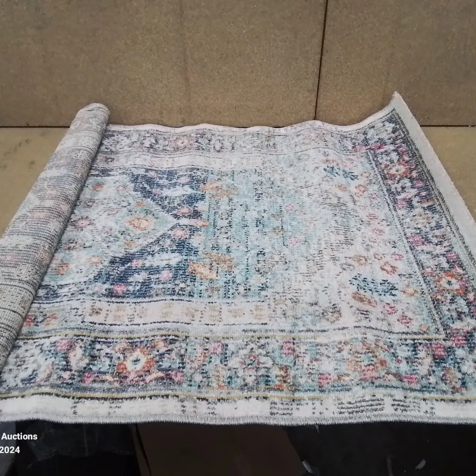 BRAND NEW PACO HOME BLUE TORRES RUG SIZE 80CM X 150CM 