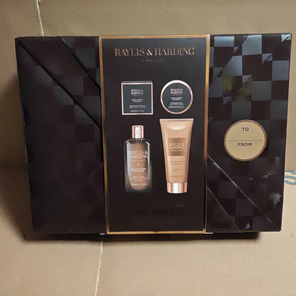 SEALED BAYLIS & HARDING BODY CARE GIFT SET – BLACK PEPPER & GINSENG, ENGLAND