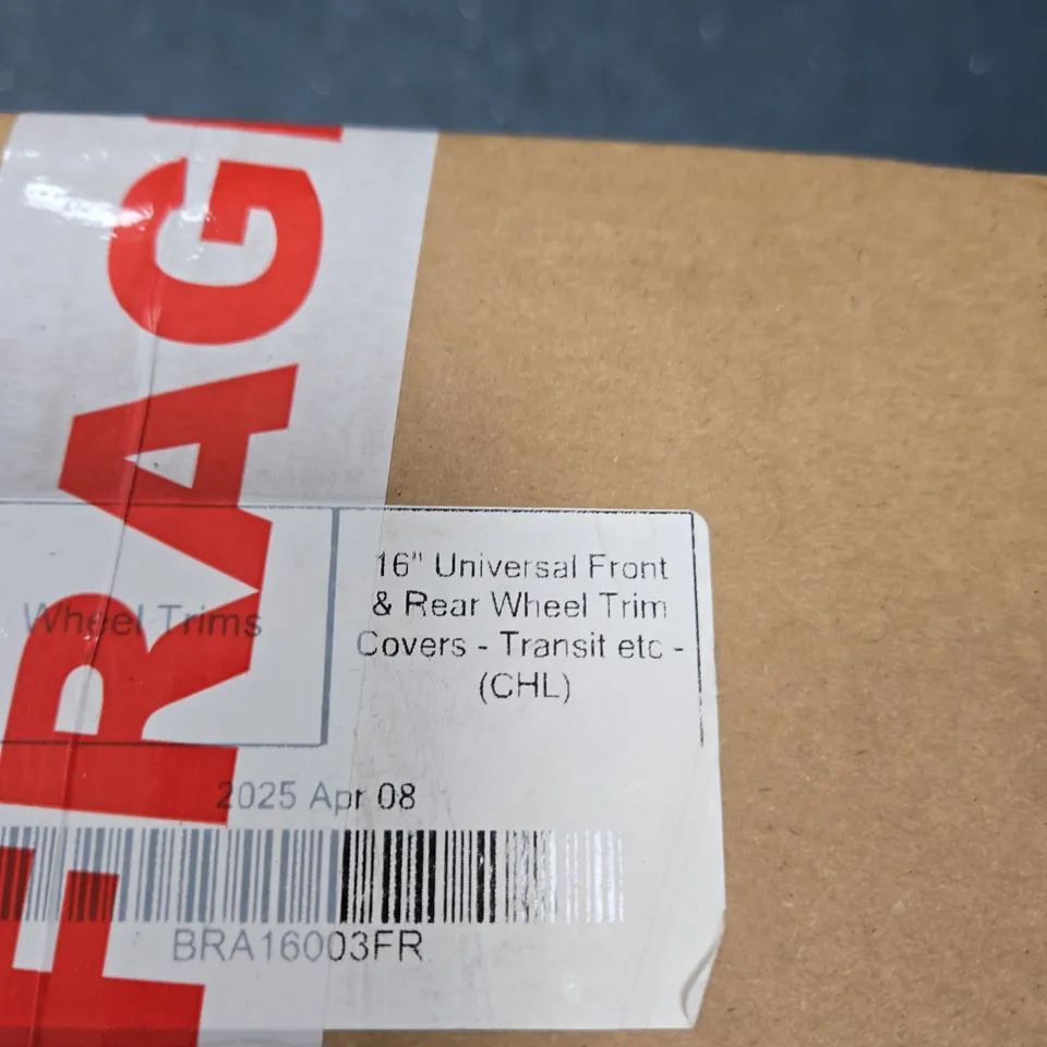 16-INCH UNIVERSAL FRONT & REAR WHEEL TRIM COVERS FOR TRANSIT – CHROME