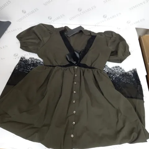 DISTURBA GREEN MIDI DRESS SIZE 8