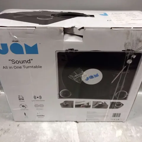 BOXED JAM 'SOUND' ALL IN ONE TURNTABLE TTP200-BK-GB