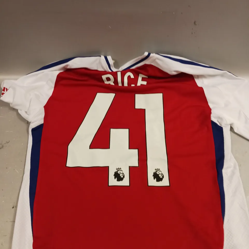 CHILDRENS ARSENAL RICE HOME JERSEY - 15-16