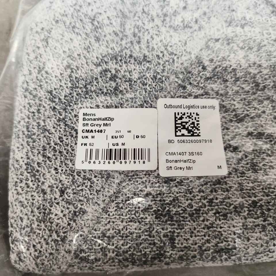 CRAGHOPPERS MEN'S HALF ZIP FLEECE – SOFT GREY MARL, UK SIZE M