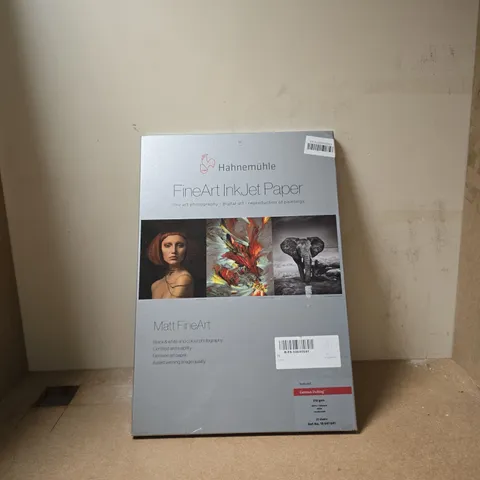 HAHNEMUHLE FINEART INK JET PAPER MATT BLACK/WHITE AND COLOUR 25 SHEETS