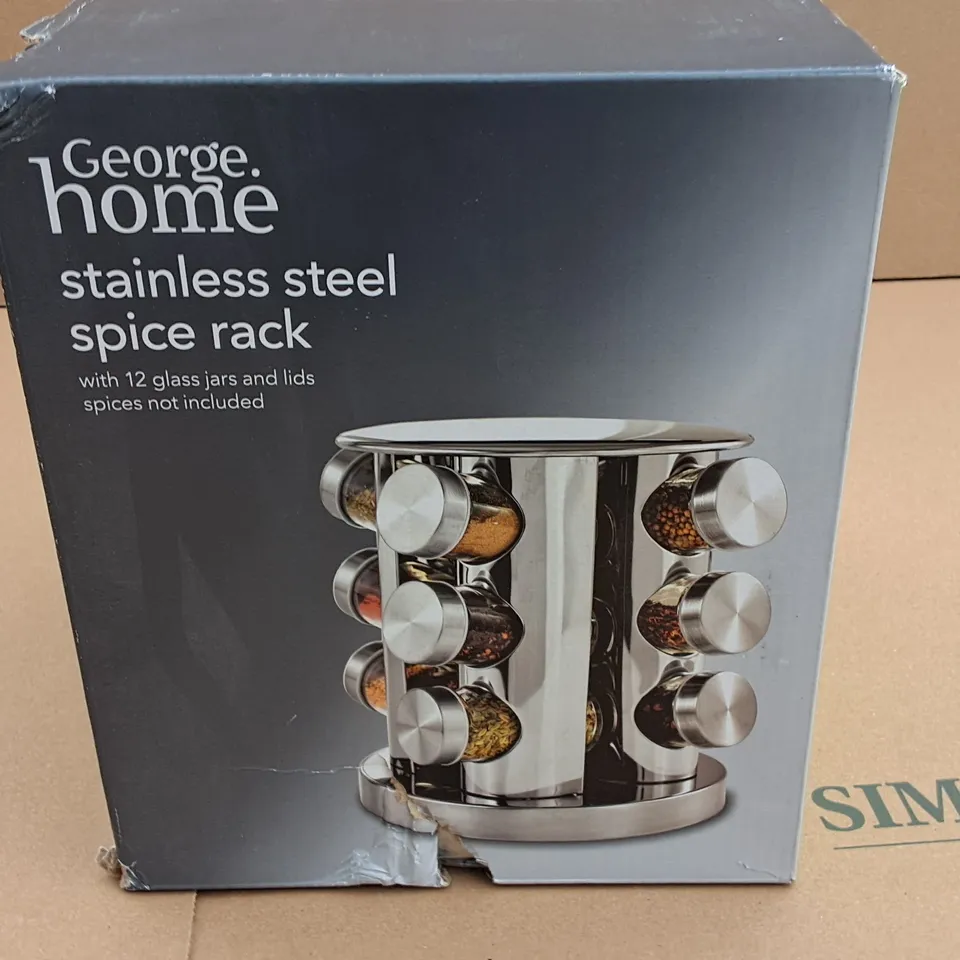 BOXED STAINLESS STEEL SPICE RACK