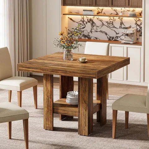 BOXED SQUARE 80CM L × 80CM W DINING TABLE 