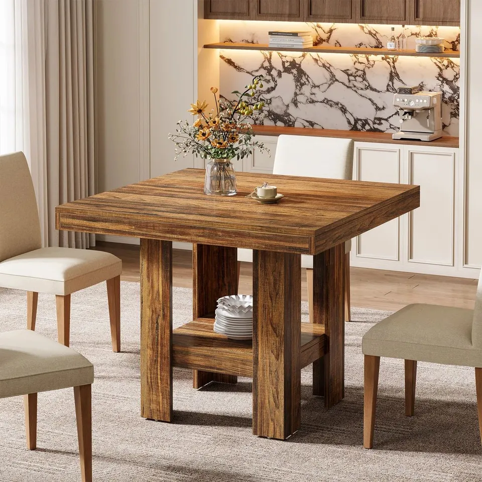 BOXED SQUARE 80CM L × 80CM W DINING TABLE 