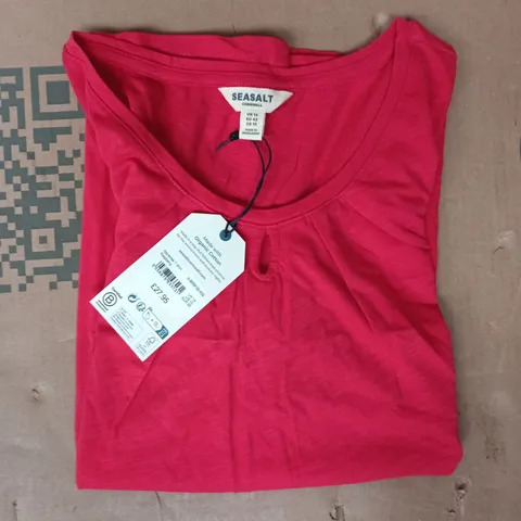 seasalt cornwall appletree t-shirt in raspberry size uk 14