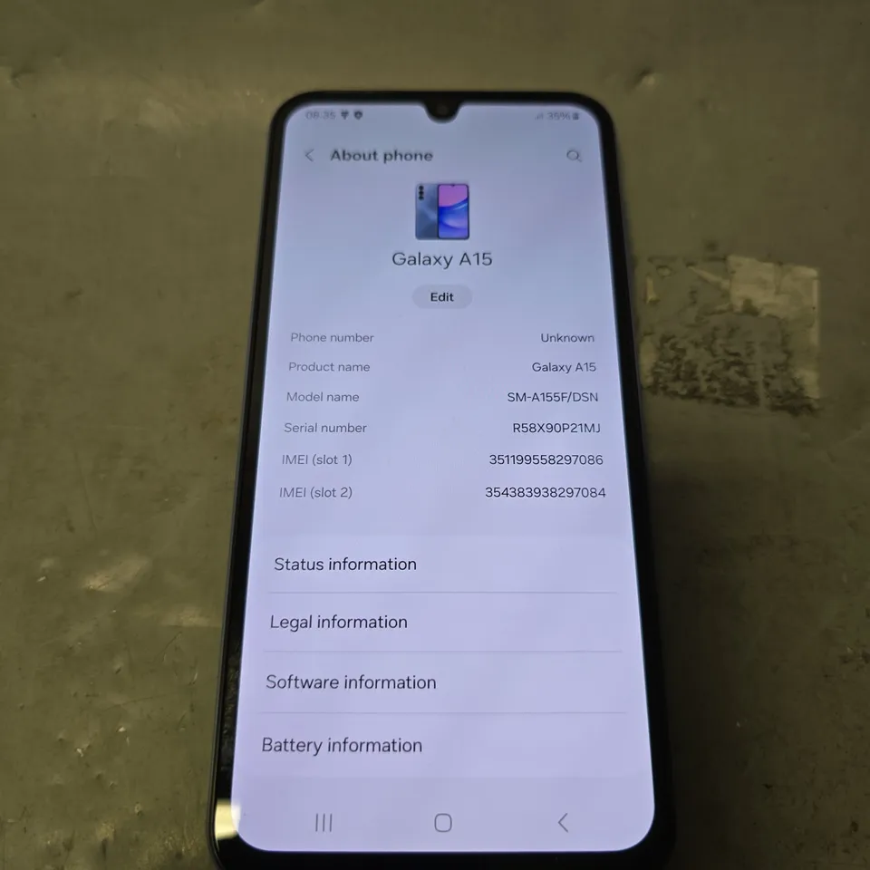 SAMSUNG GALAXY A15 