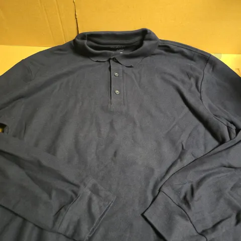 BOX OF APPROXIMATELY 20 GILDAN LONG SLEEVE NAVY POLO SHIRTS - SIZE XL