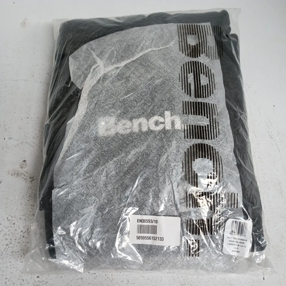BAGGED BENCH WOMENS HALO OVERSIZED HOODIE CHARCOAL MARL/BLACK - UK 10