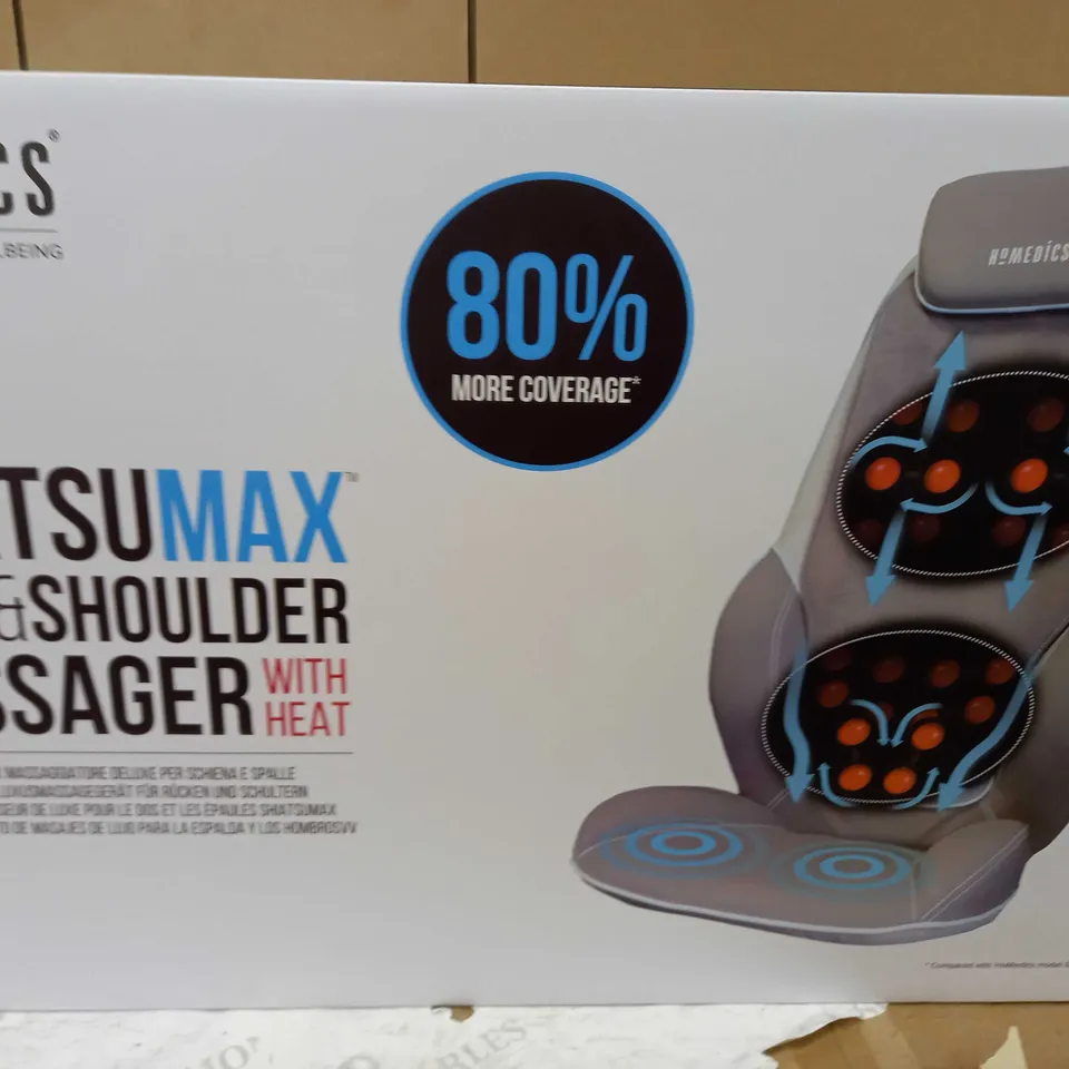 HOMEDICS MAX SHIATSU MASSAGE CHAIR BACK AND SHOULDER MASSAGER
