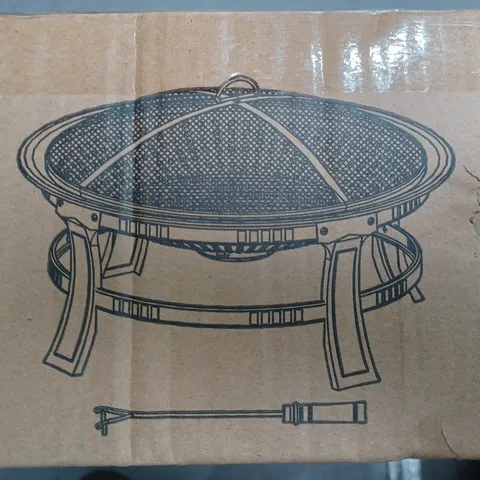 BOXED AZTEC 76CM BRONZE FIREPIT