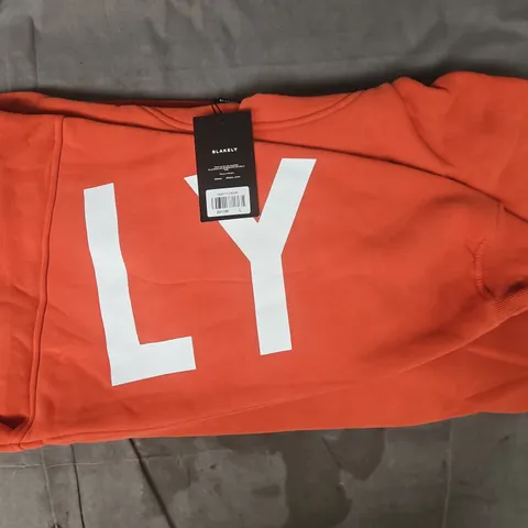 BLAKELY PULL-OVER HOODIE IN ORANGE SIZE LARGE