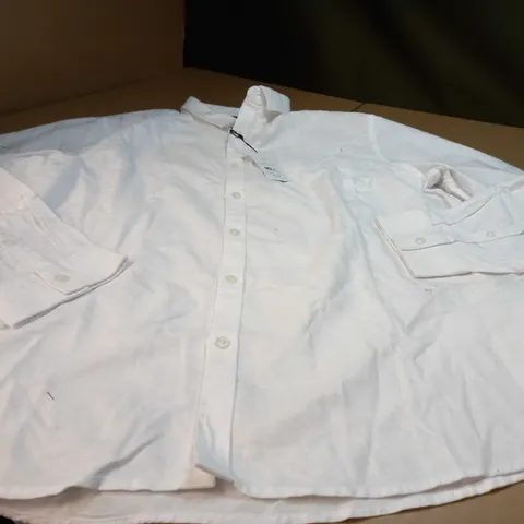 NEWLOOK WHITE LINEN STYLE SHIRT - XXL