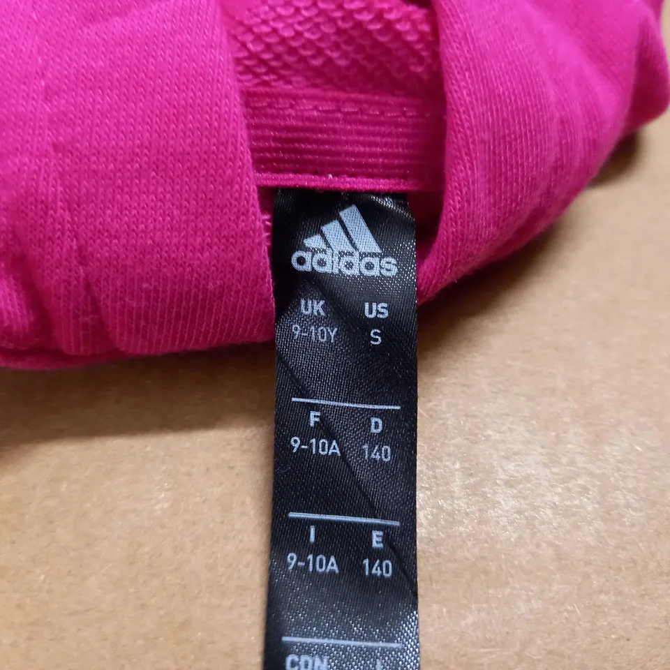 ADIDAS CHILDRENS PINK/WHITE/BLACK TRACKSUIT - 9-10YRS