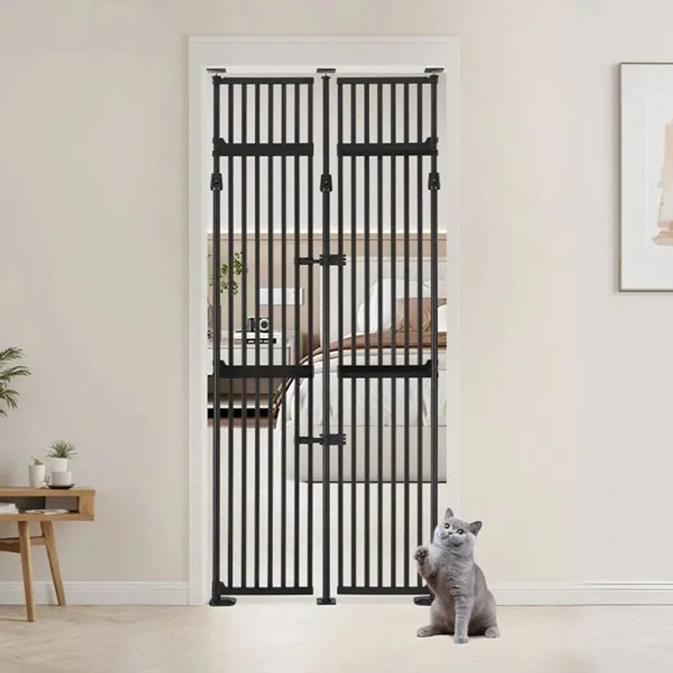 BOXED IRON PRESSURE MOUNTED PET GATE