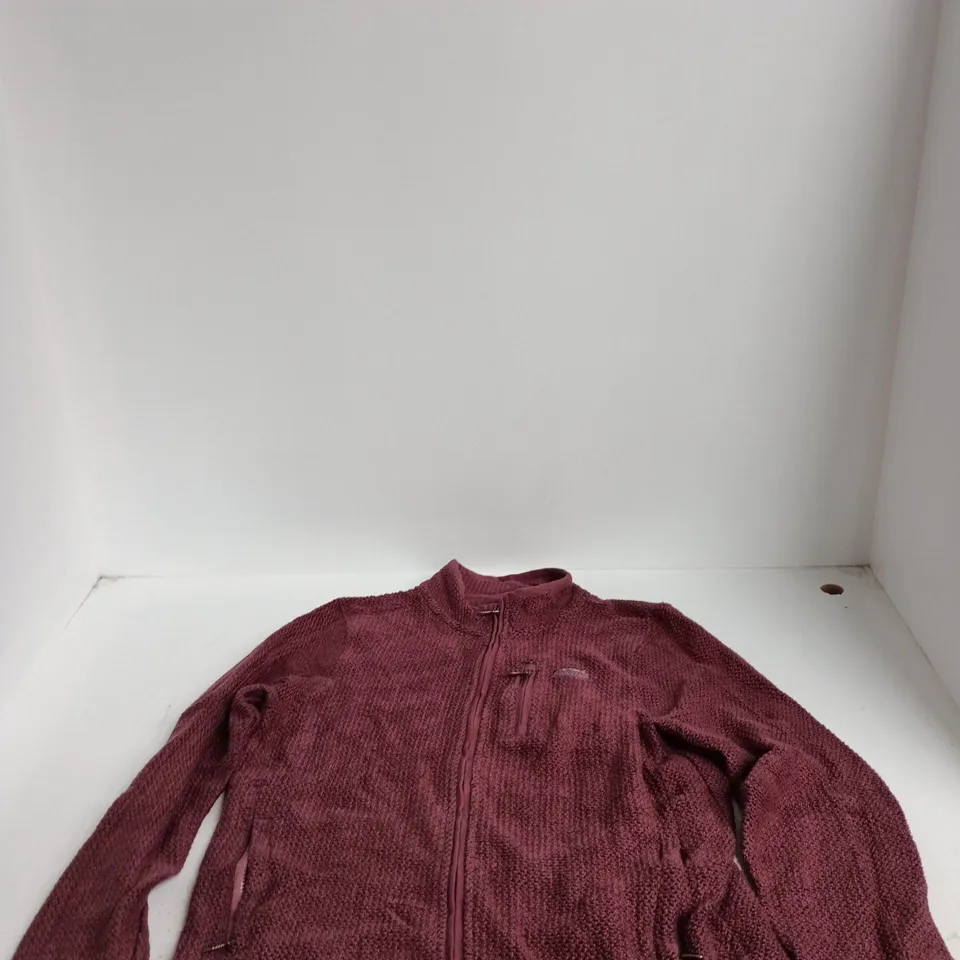 WEIRD FISH ZIP CARDIGAN – BURGUNDY – UK XL (X-LARGE)